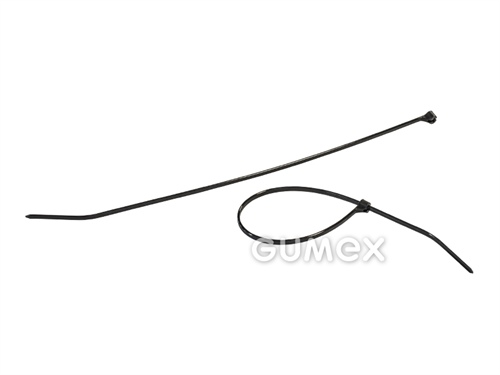 Vázací páska Ty-Rap®, šíře 2,4mm, délka 92mm, (100ks v balení), odolná UV záření, páska PA6.6, blokovací zub nerezová ocel, -40°C/+105°C, černá